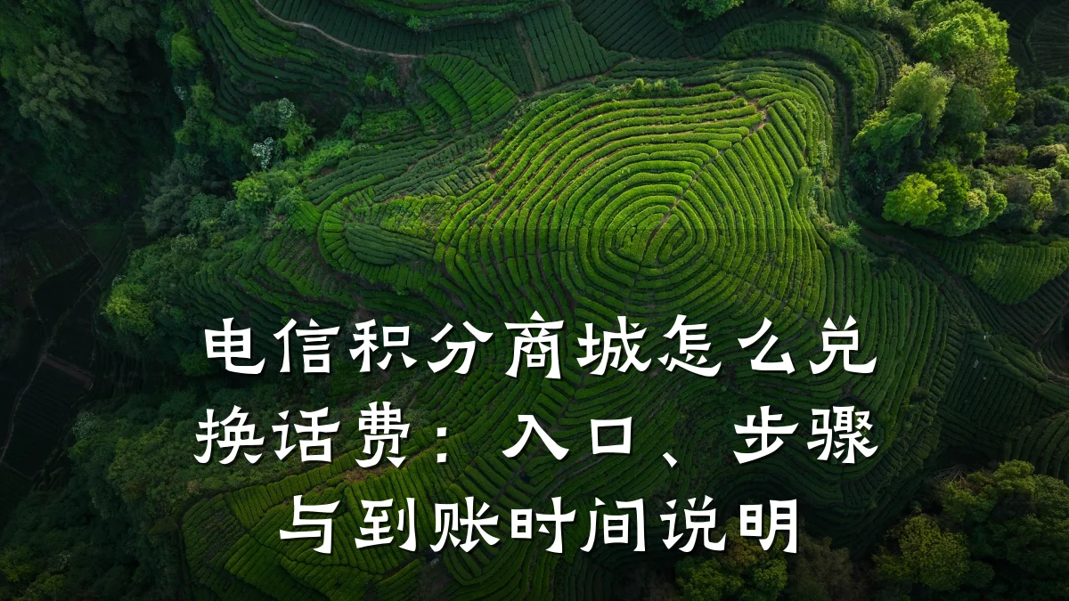 电信积分商城怎么兑换话费：入口、步骤与到账时间说明