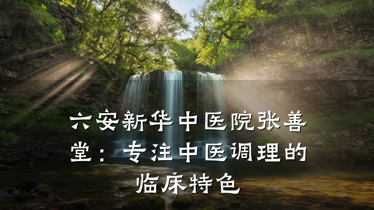 六安新华中医院张善堂:专注中医调理的临床特色