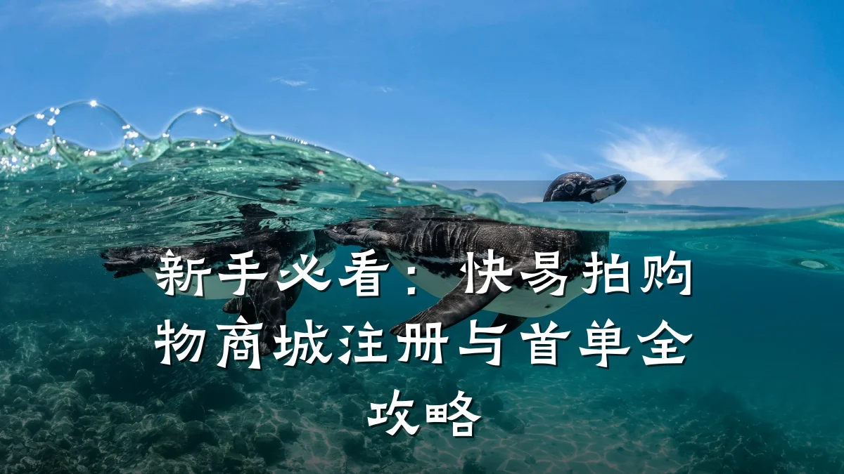 新手必看：快易拍购物商城注册与首单全攻略