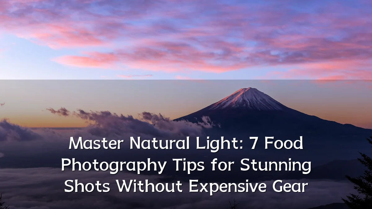 Master Natural Light: 7 Food Photography Tips for Stunning Shots Without Expensive Gear