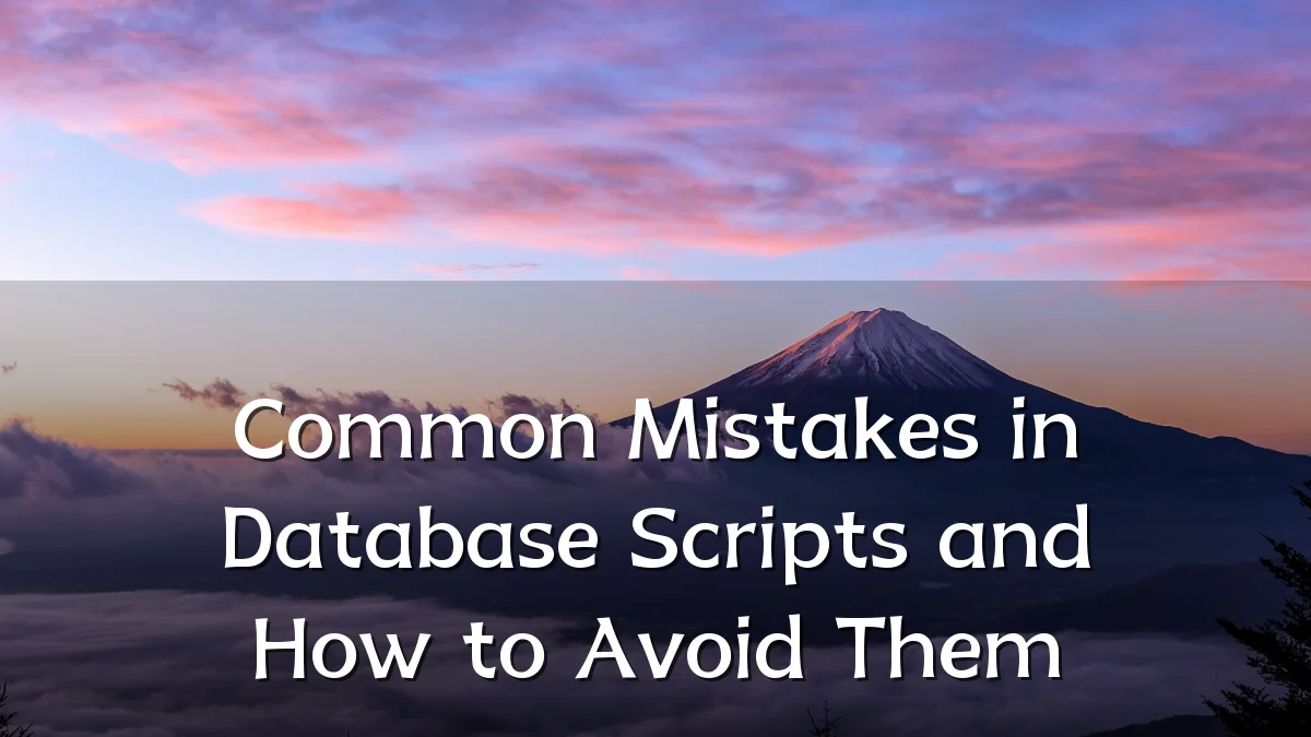 Common Mistakes in Database Scripts and How to Avoid Them