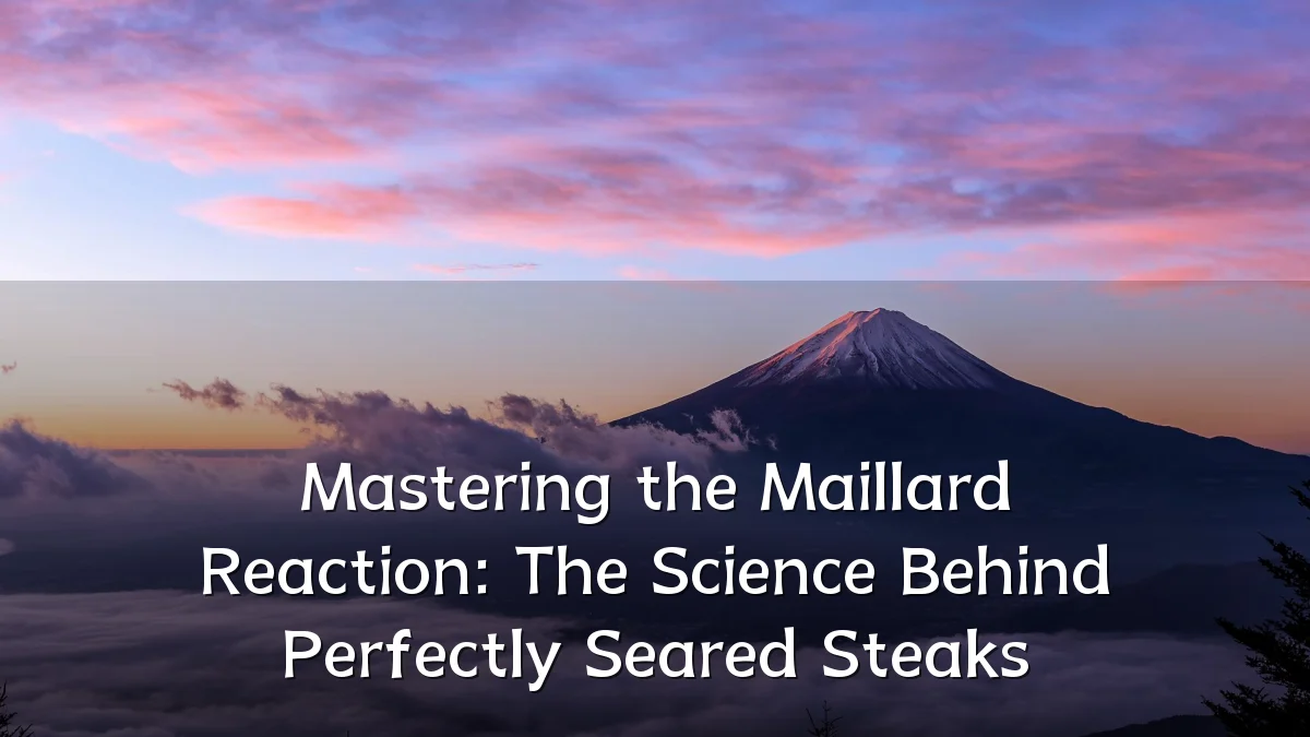 Mastering the Maillard Reaction: The Science Behind Perfectly Seared Steaks