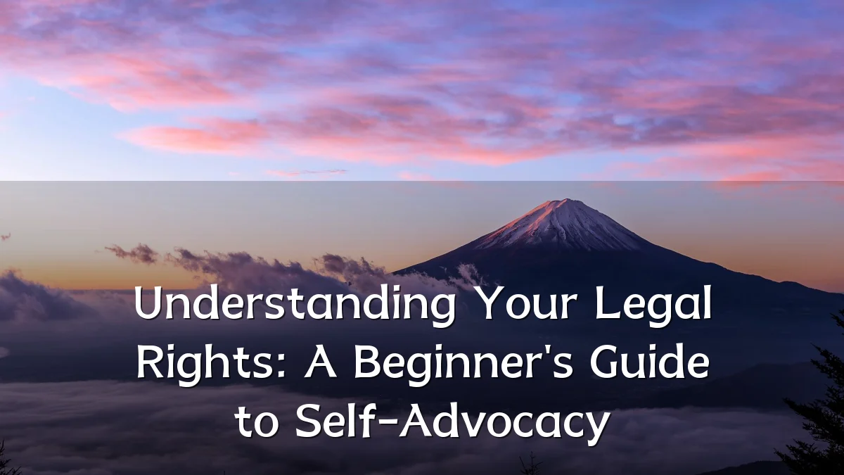Understanding Your Legal Rights: A Beginner's Guide to Self-Advocacy